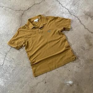 Brown Lacoste Polo Shirt Mens Cotton Classic Fit See Photo Measurements-M